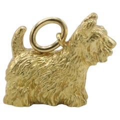 Tiffany & Co. 18 Karat Yellow Gold Scottish Scottie Terrier Dog Charm Pendant