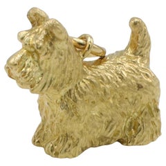 Tiffany & Co. 18 Karat Yellow Gold Scottish Scottie Terrier Dog Charm Pendant