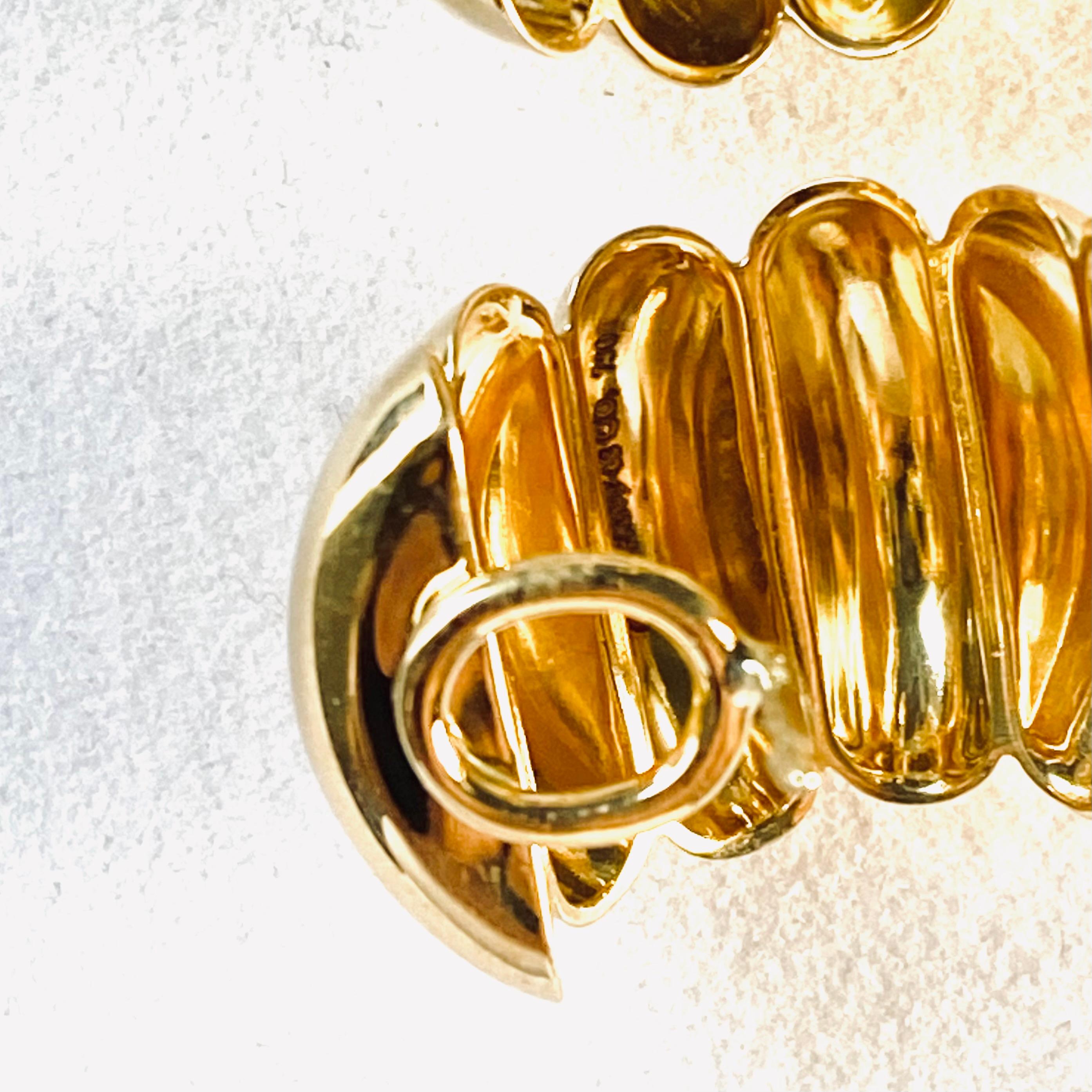 Contemporary Tiffany Co 18 Karat Yellow Gold 'Shrimp' Earrings