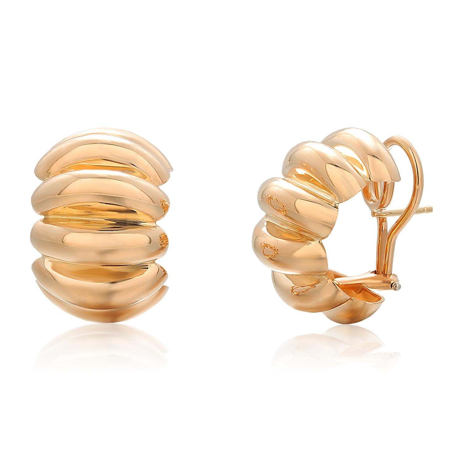 Tiffany Co 18 Karat Yellow Gold 'Shrimp' Earrings 4