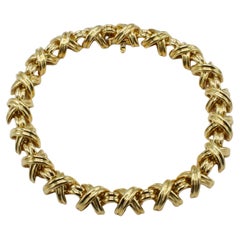 Tiffany & Co. Bracelet caractéristique en or jaune 18 carats en forme de X