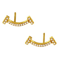 Tiffany & Co. Smile-Ohrringe aus 18 Karat Gelbgold mit Diamanten