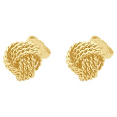 Tiffany & Co. 18 Karat Yellow Gold Somerset Knot Stud Earrings