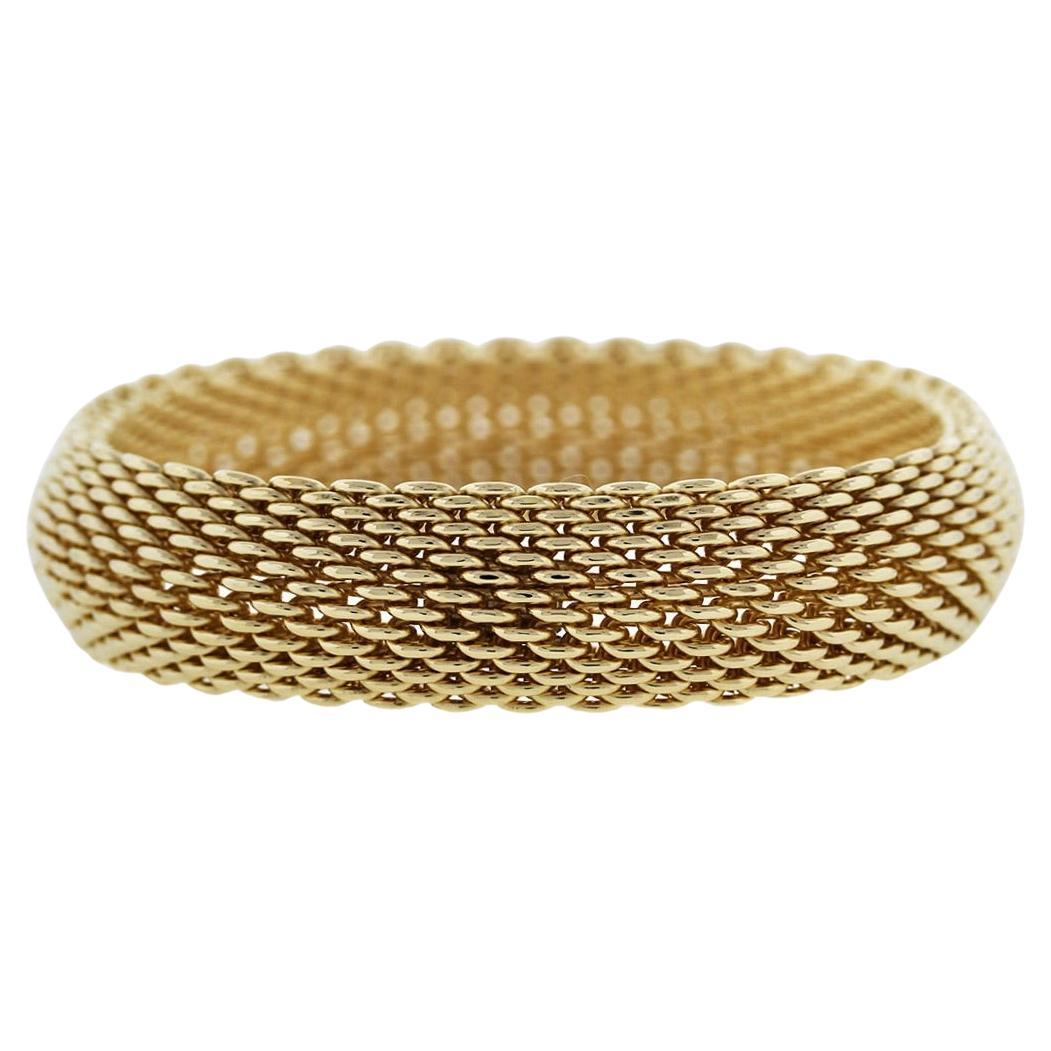 Somerset Mesh-Armband von Tiffany & Co. aus 18 Karat Gelbgold