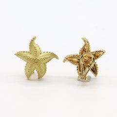 Tiffany & Co. 18 Karat Yellow Gold Starfish Earrings