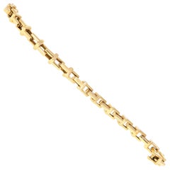 Tiffany & Co. 18 Karat Yellow Gold, T Collection, Yellow Gold Link Bracelet