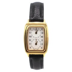 Used Tiffany & Co. 18 Karat Yellow Gold Tank Dual Time Zone Watch L203
