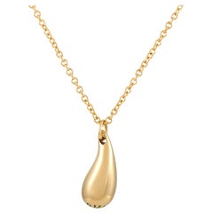 Tiffany & Co. 18 Karat Yellow Gold Teardrop Pendant Necklace