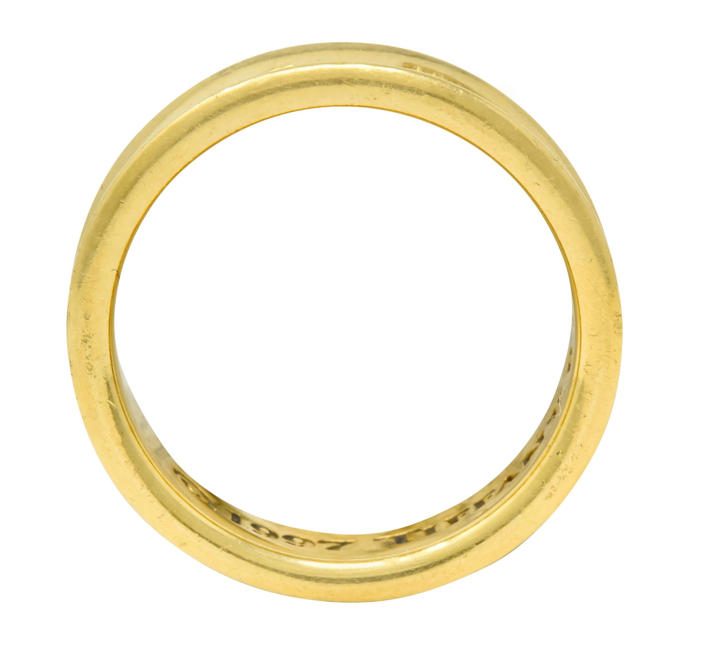 Contemporary Tiffany & Co. 18 Karat Yellow Gold Tiffany 1837 Band Ring