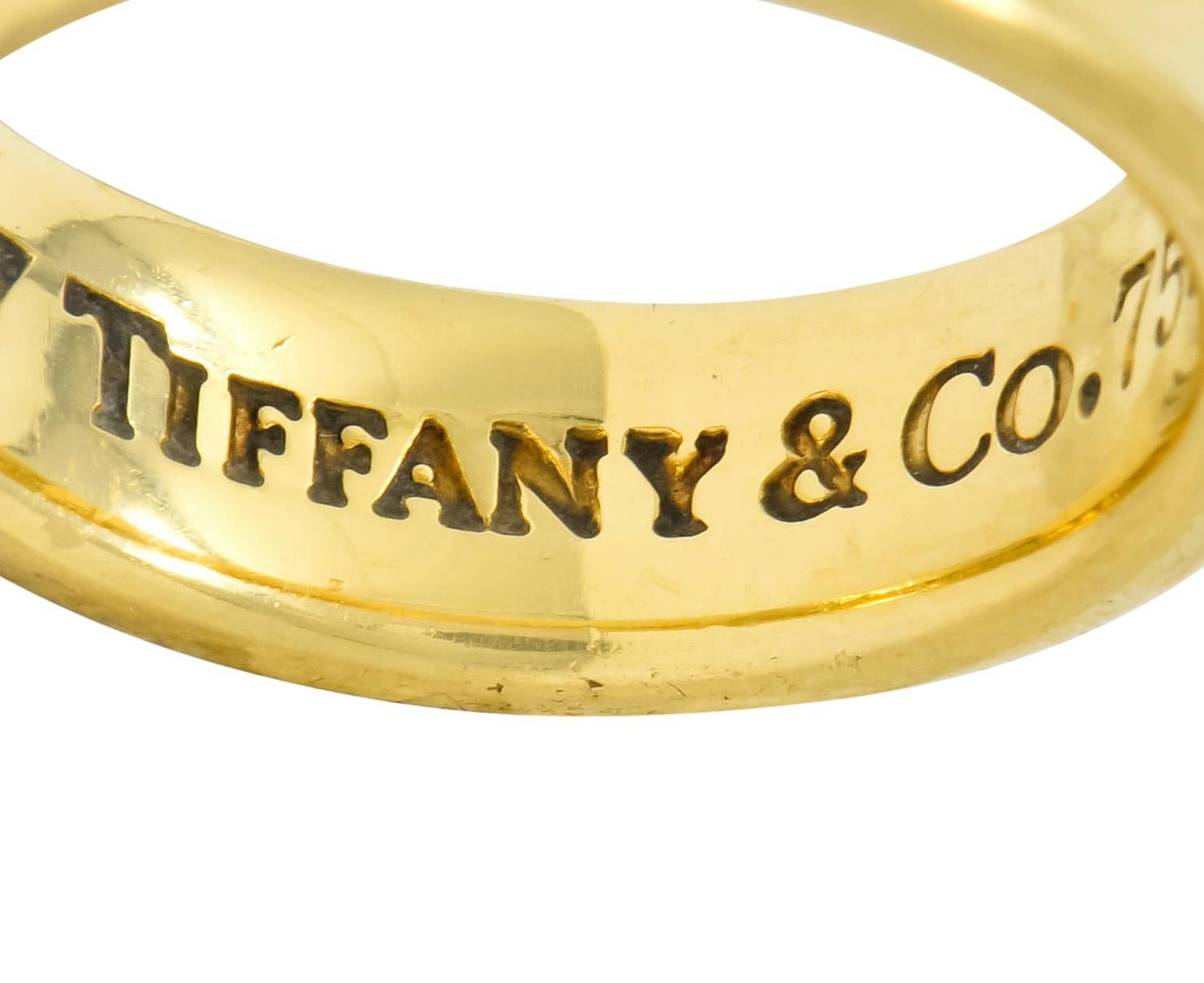 Women's or Men's Tiffany & Co. 18 Karat Yellow Gold Tiffany 1837 Band Ring