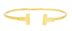 Tiffany & Co. 18 Karat Yellow Gold Tiffany T Flexible Cuff Bracelet