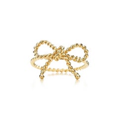 Tiffany & Co. 18 Karat Yellow Gold Twisted Bow Ring