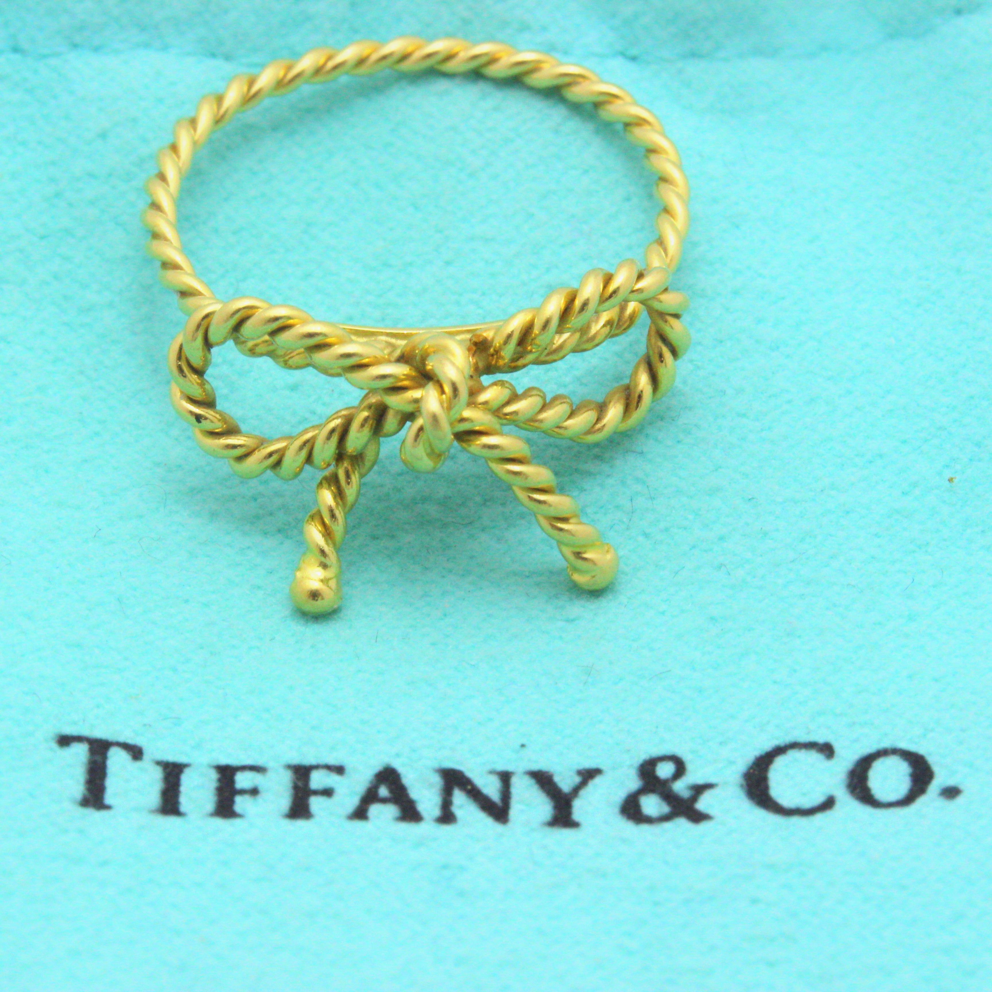 tiffany bow ring gold