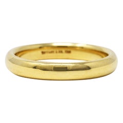 Tiffany & Co. 18 Karat Yellow Gold Unisex Wedding Band Ring