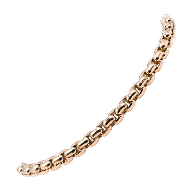Tiffany and Co. 18 Karat Yellow Gold Link Bracelet For Sale at