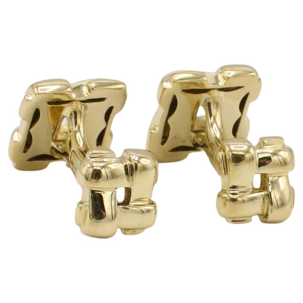Tiffany & Co. 18 Karat Gelbgold Vintage Biscayne Square Manschettenknöpfe 2002 (Zeitgenössisch) im Angebot