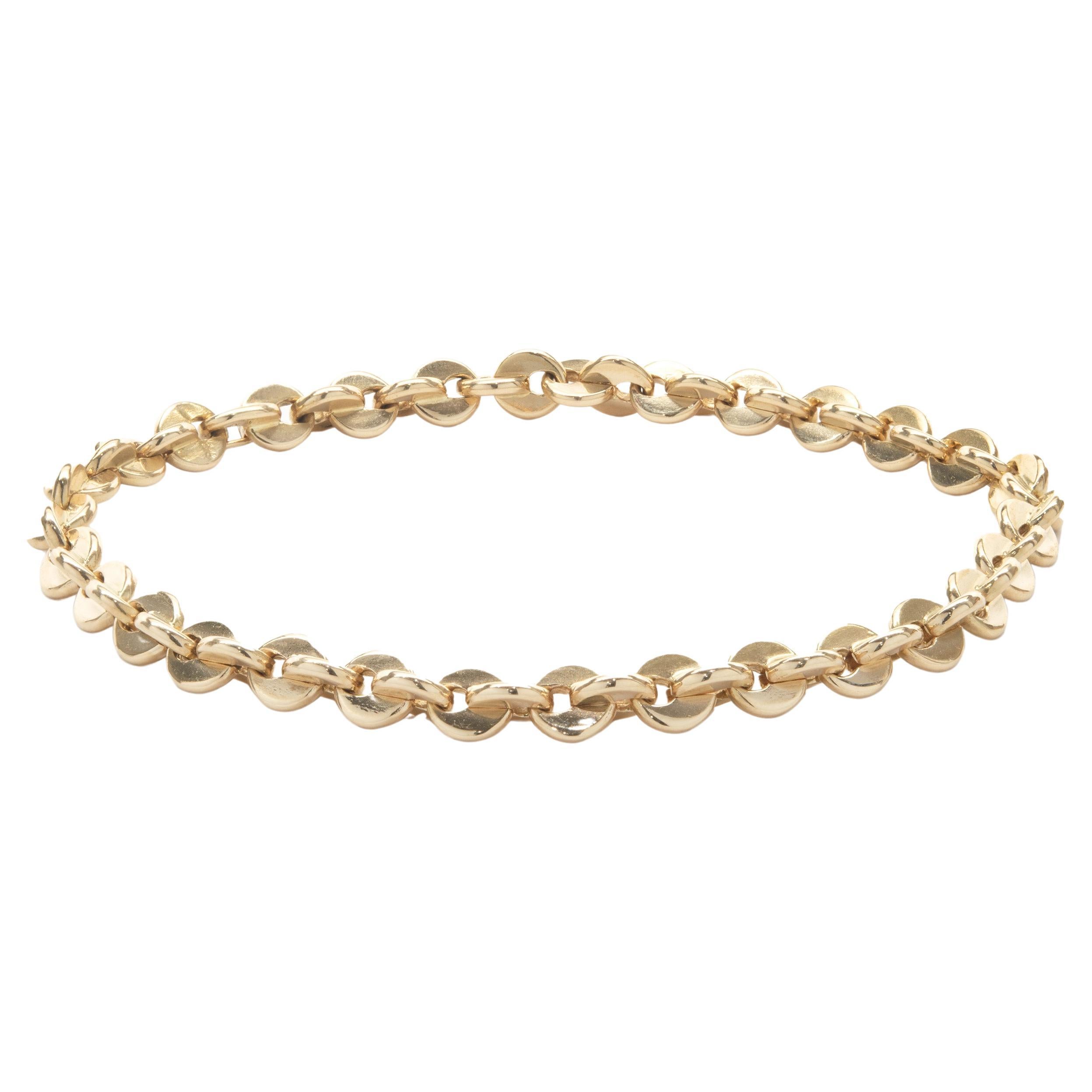 Tiffany 
Co. 18 Karat Yellow Gold Vintage Circle Link Bracelet