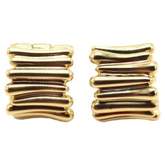 Tiffany & Co. 18 Karat Yellow Gold Vintage Huggie Hoop Earrings