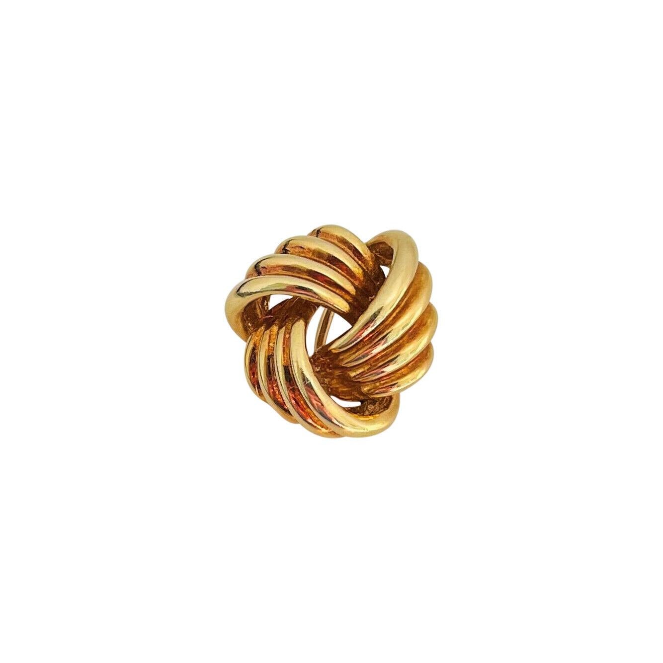 Tiffany & Co. 18 Karat Yellow Gold Vintage Knot Heavy Earclips In Good Condition In Guilford, CT