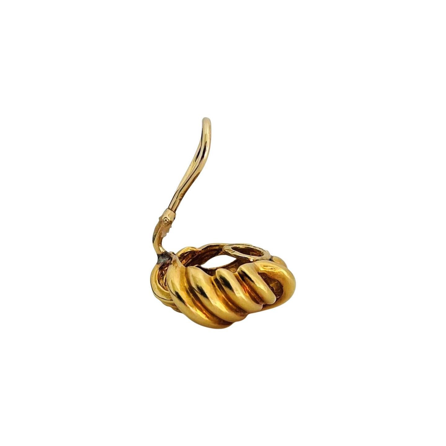 Tiffany & Co. 18 Karat Yellow Gold Vintage Knot Heavy Earclips 2