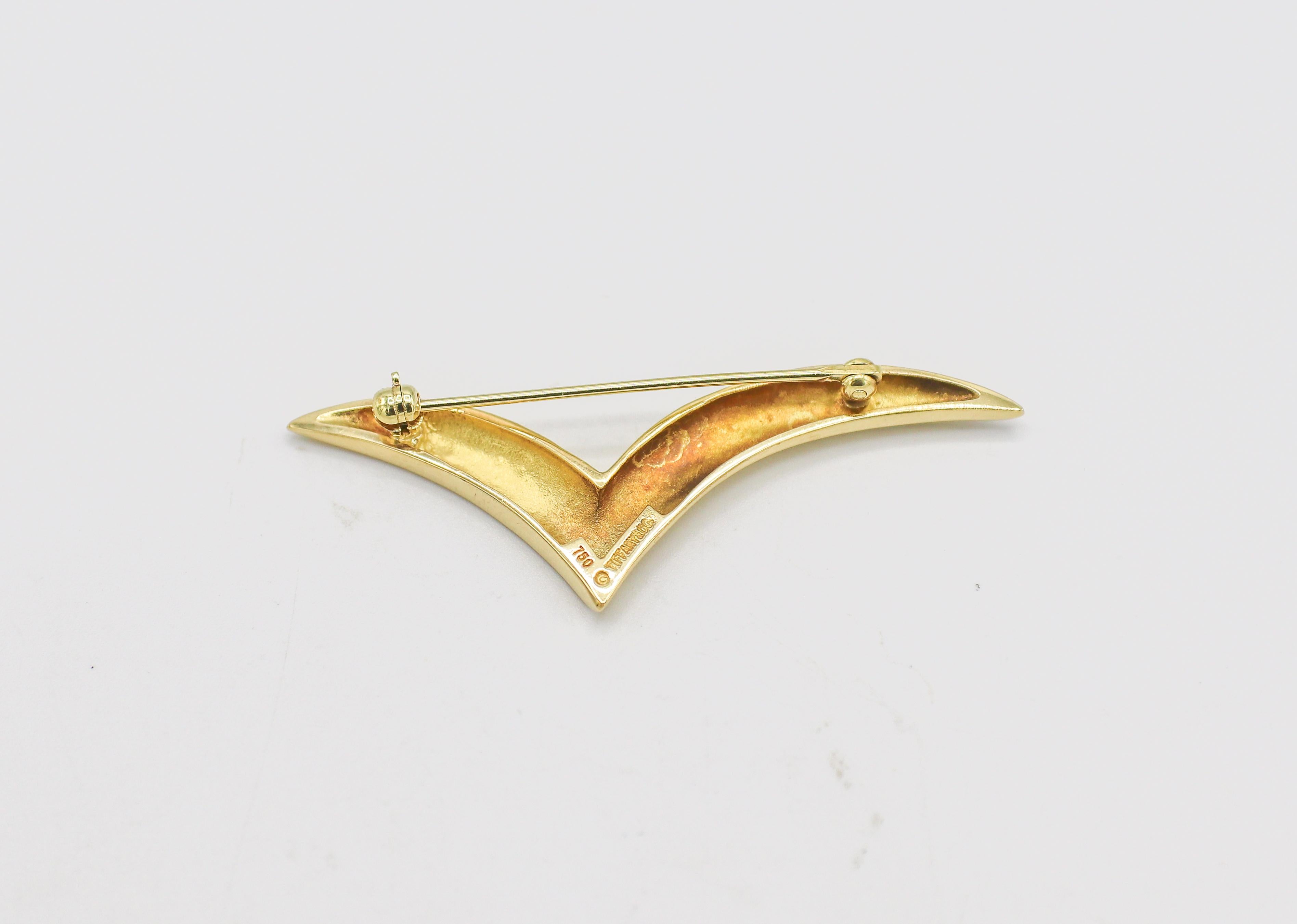 Tiffany & Co. 18 Karat Yellow Gold Vintage Seagull Pin Brooch In Excellent Condition In  Baltimore, MD