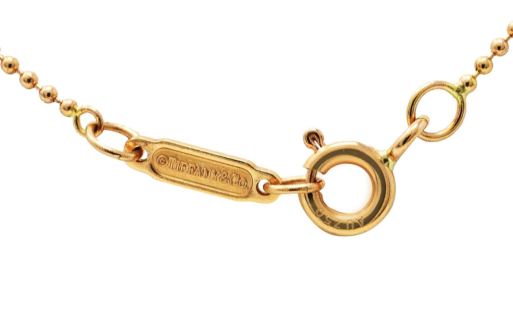 Tiffany & Co. 18 Karat Yellow Gold Vintage Tag Pendant Necklace 5