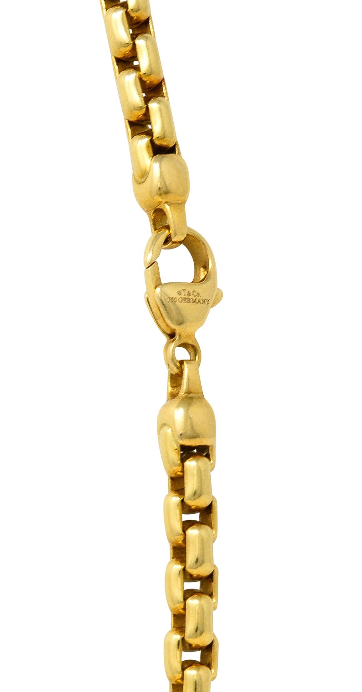 Tiffany & Co. 18 Karat Gelbgold Vintage Unisex Box Kette 20 IN Halskette 3