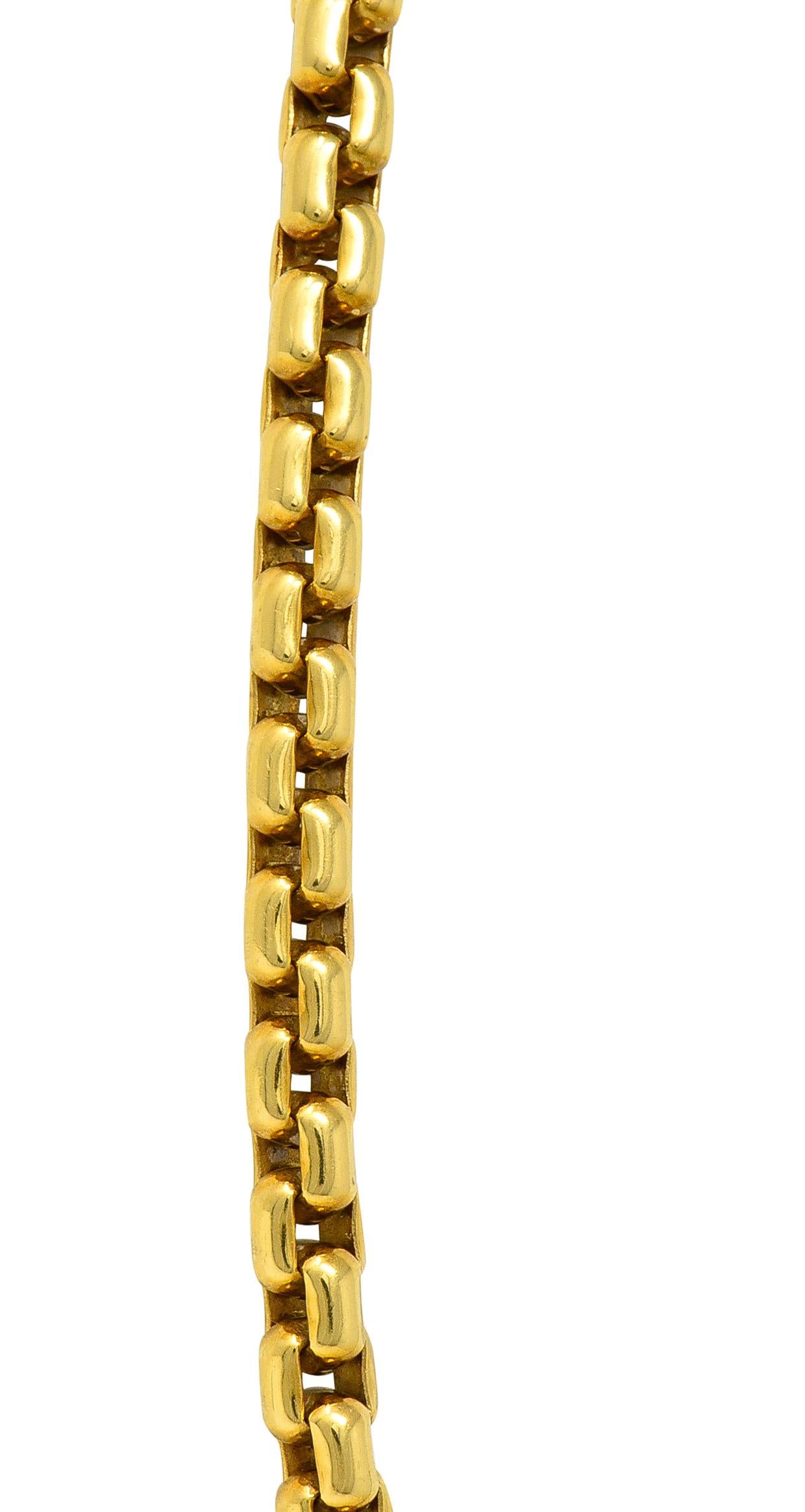 Tiffany & Co. 18 Karat Gelbgold Vintage Unisex Box Kette 20 IN Halskette 4