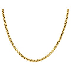 Tiffany & Co. 18 Karat Yellow Gold Vintage Unisex Box Chain 20 IN Necklace