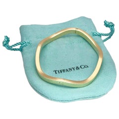 Tiffany & Co. 18 Karat Yellow Gold Wavy Bangle Bracelet