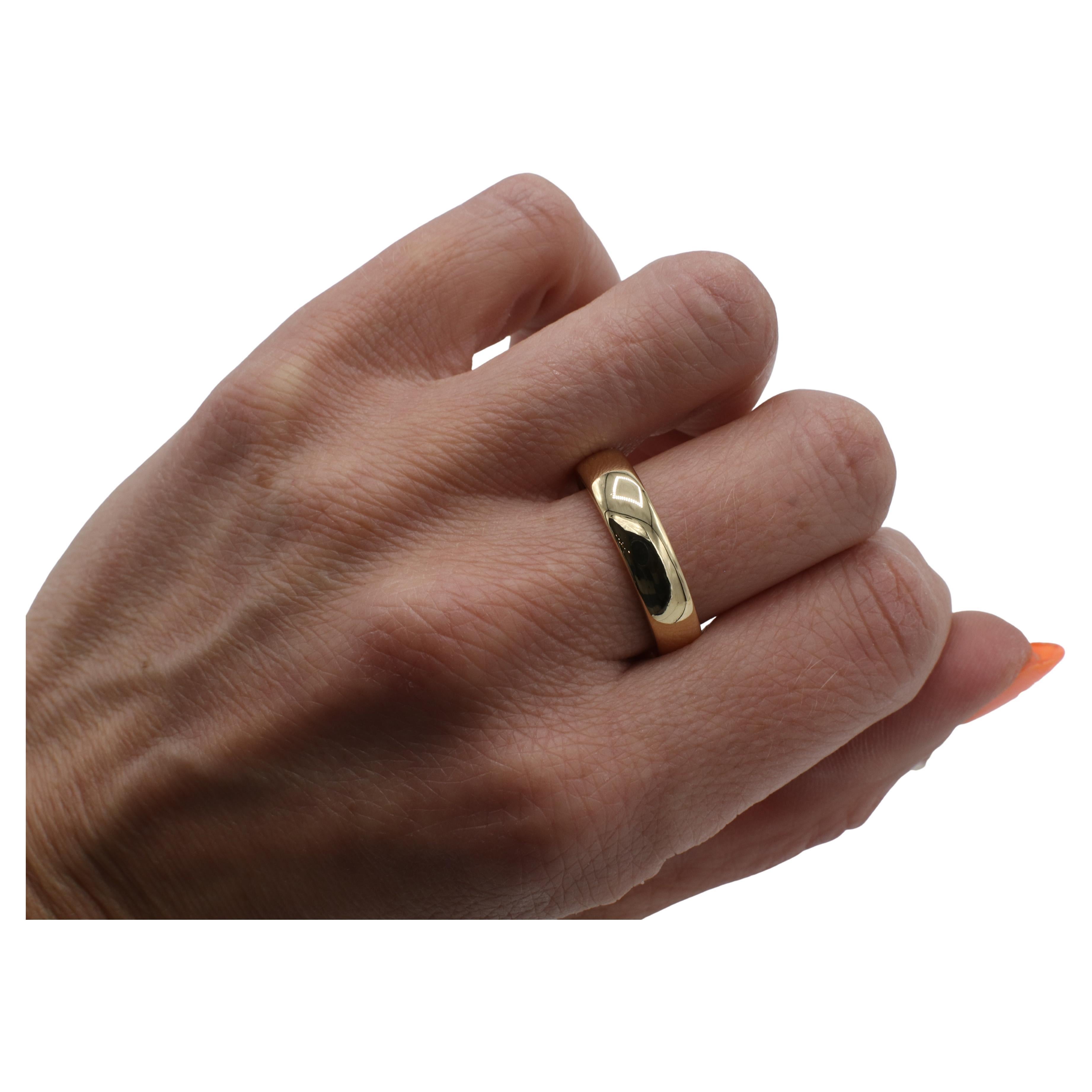 Tiffany & Co. Anello nuziale in oro giallo 18 carati 5MM, 1999 In condizioni buone in vendita a  Baltimore, MD
