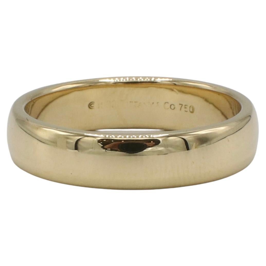 Tiffany & Co. 18 Karat Yellow Gold Wedding Band Ring 5MM, 1999