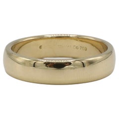 Tiffany & Co. 18 Karat Yellow Gold Wedding Band Ring 5MM, 1999