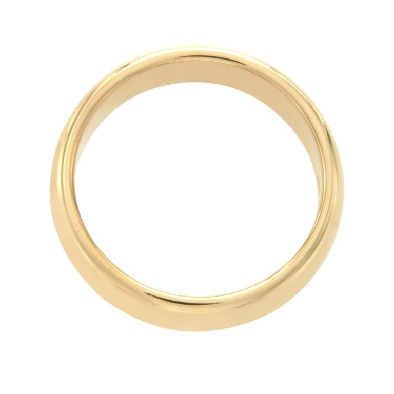 Tiffany and Co 18  Karat  Yellow  Gold  Wedding  Band Ring  For 
