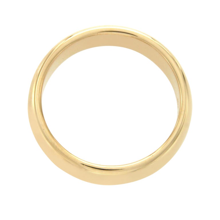Tiffany and Co 18 Karat Yellow Gold Wedding Band Ring For Tiffany and Co 18 Karat Yellow Gold Wedding Band Ring For