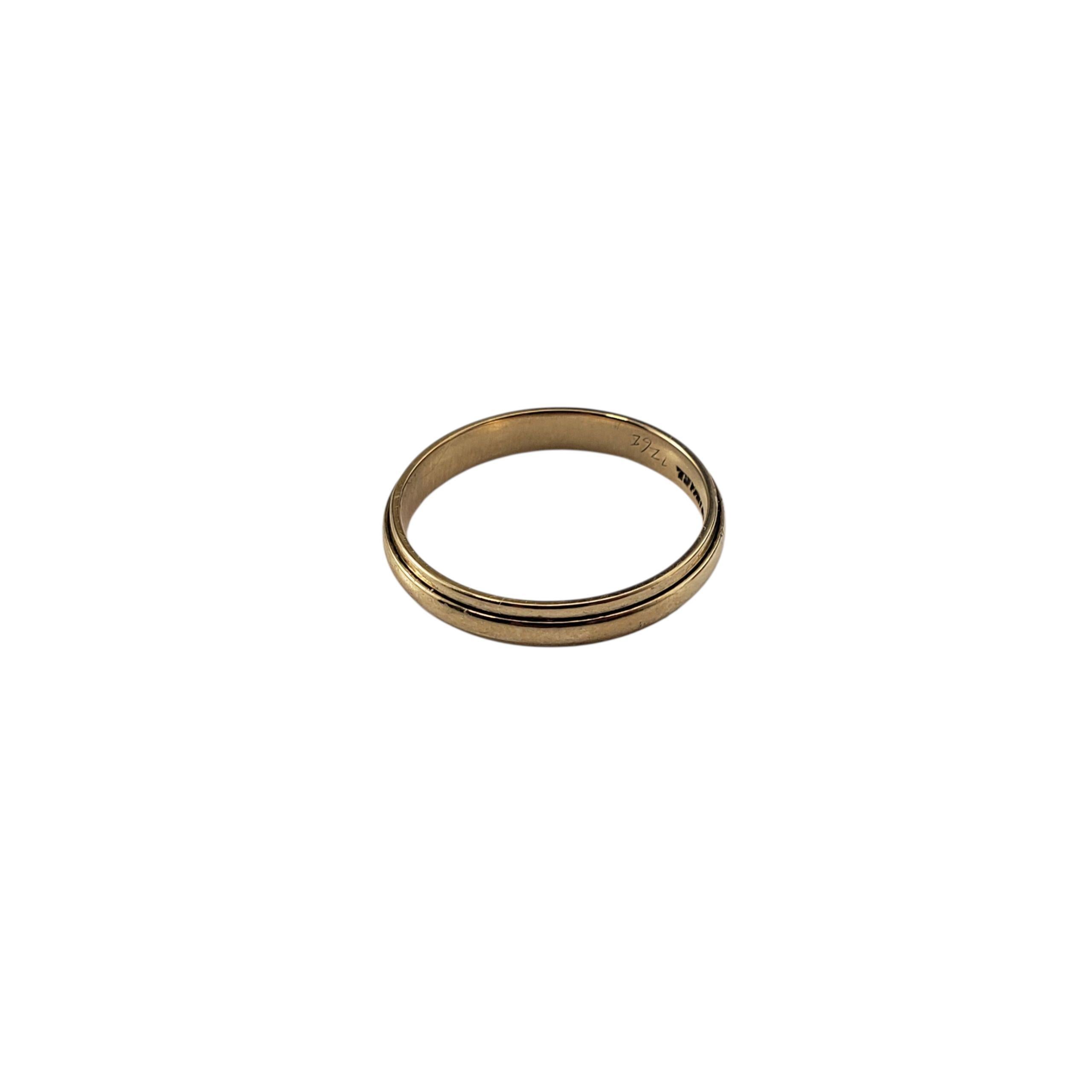 Tiffany & Co. Anneau de mariage en or jaune 18 carats Taille 5.25 #22307 Bon état - En vente à Washington Depot, CT