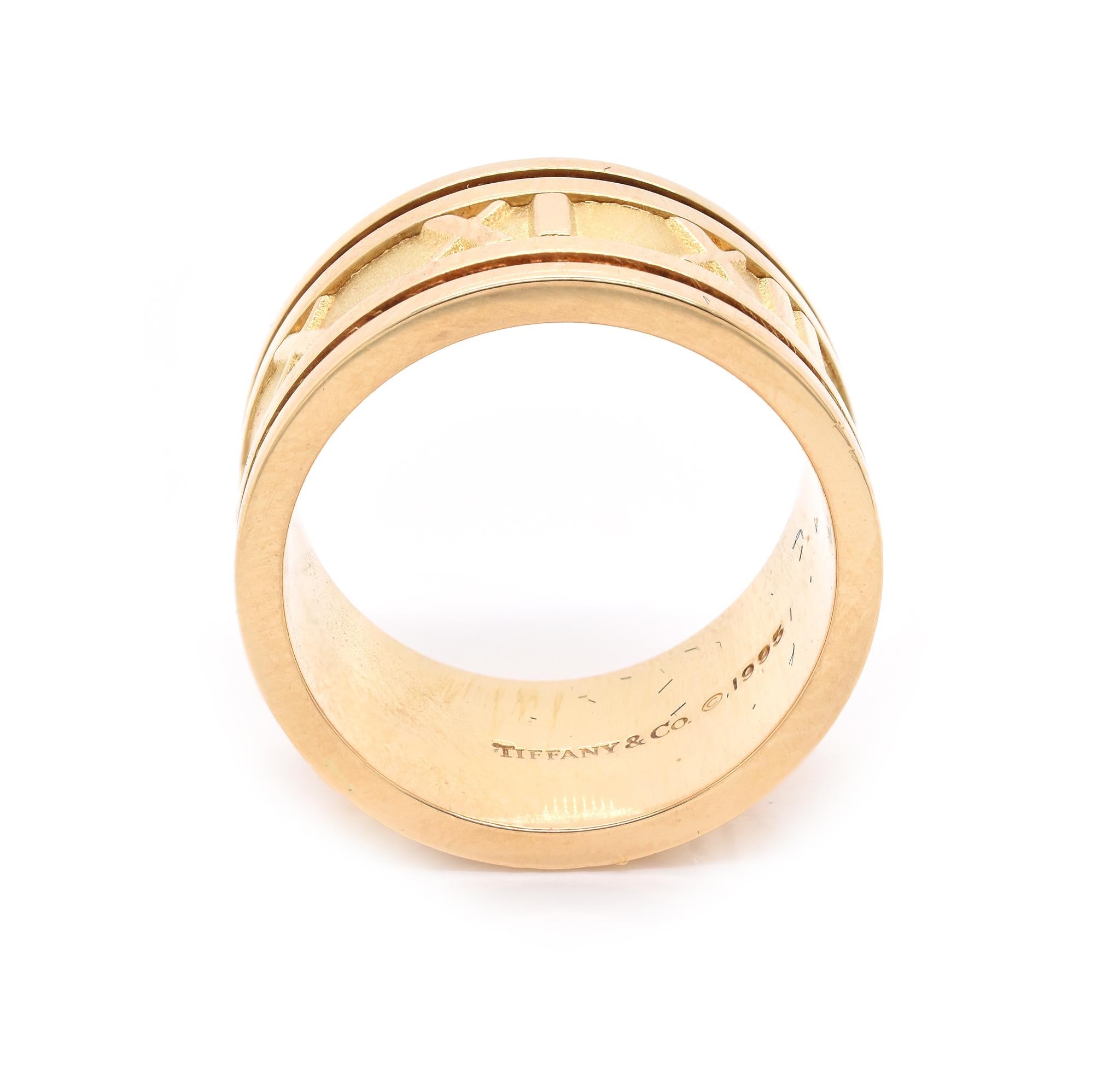 Women's Tiffany & Co. 18 Karat Yellow Gold Wide Atlas Band