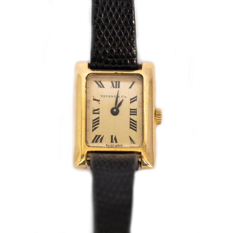 Tiffany and Co. 18 Karat Yellow Gold Women’s Watch at 1stDibs