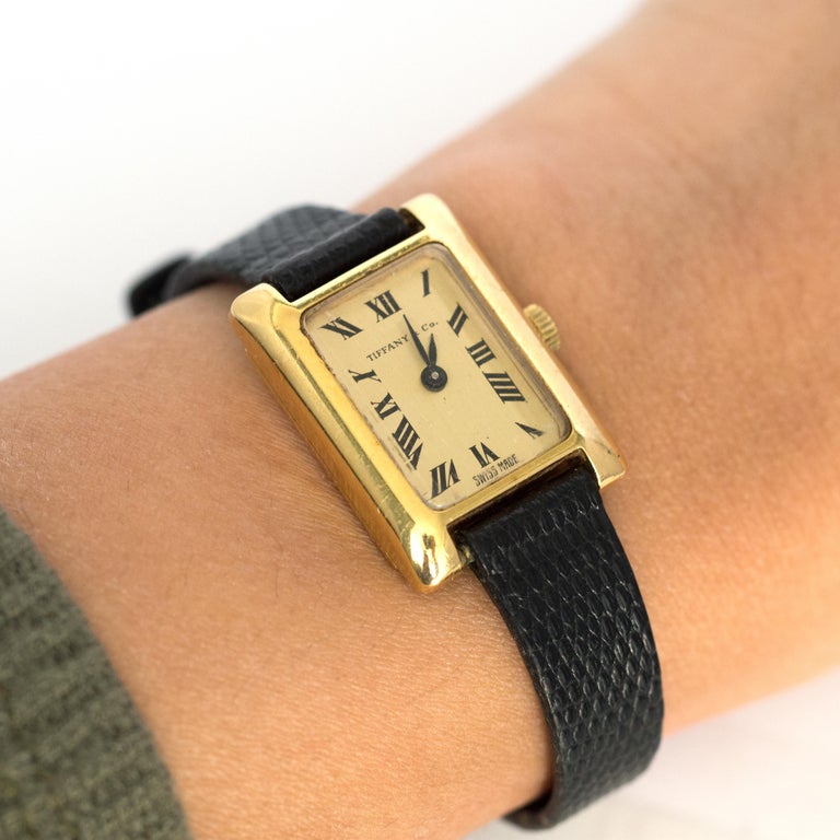 Tiffany and Co. 18 Karat Yellow Gold Women’s Watch at 1stDibs