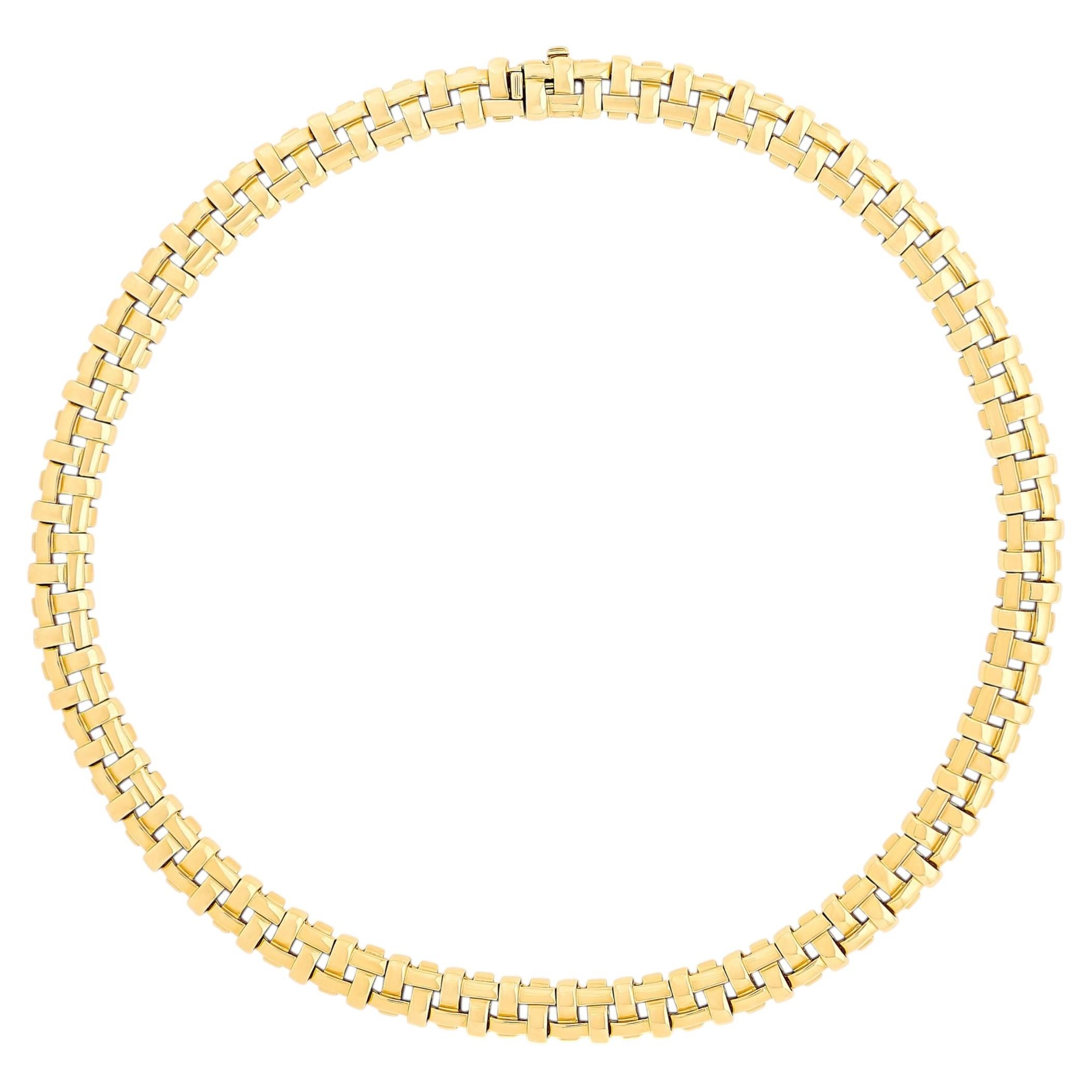 Tiffany & Co. Collar Cesta Tejida en Oro Amarillo de 18 Kilates en venta