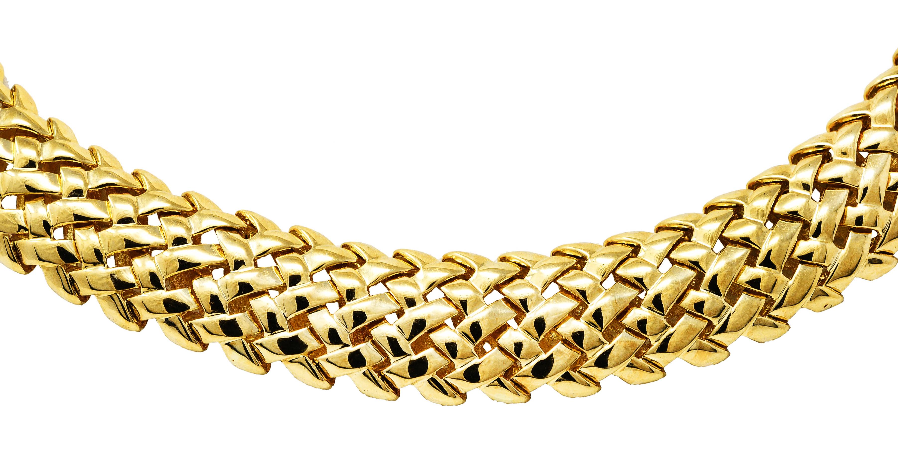Tiffany & Co. 18 Karat Yellow Gold Woven Collar Necklace 3