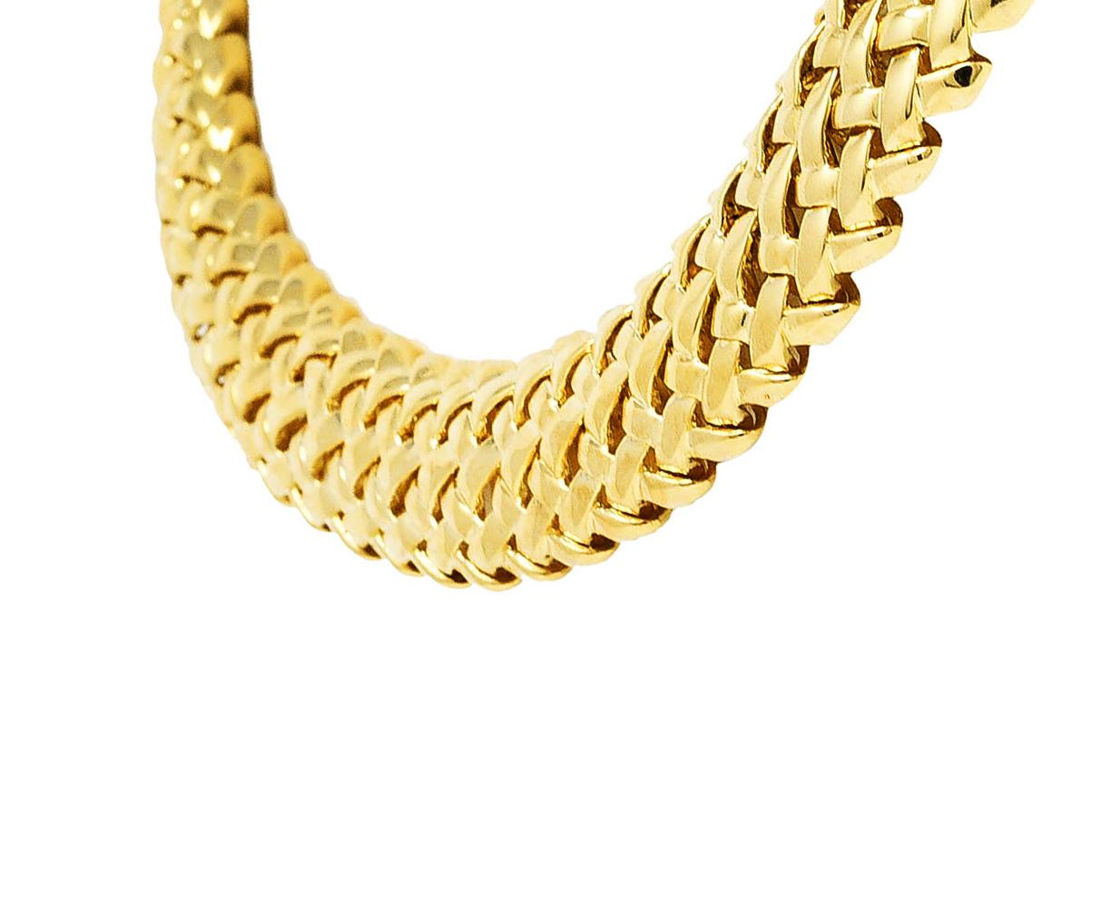 Contemporary Tiffany & Co. 18 Karat Yellow Gold Woven Collar Necklace