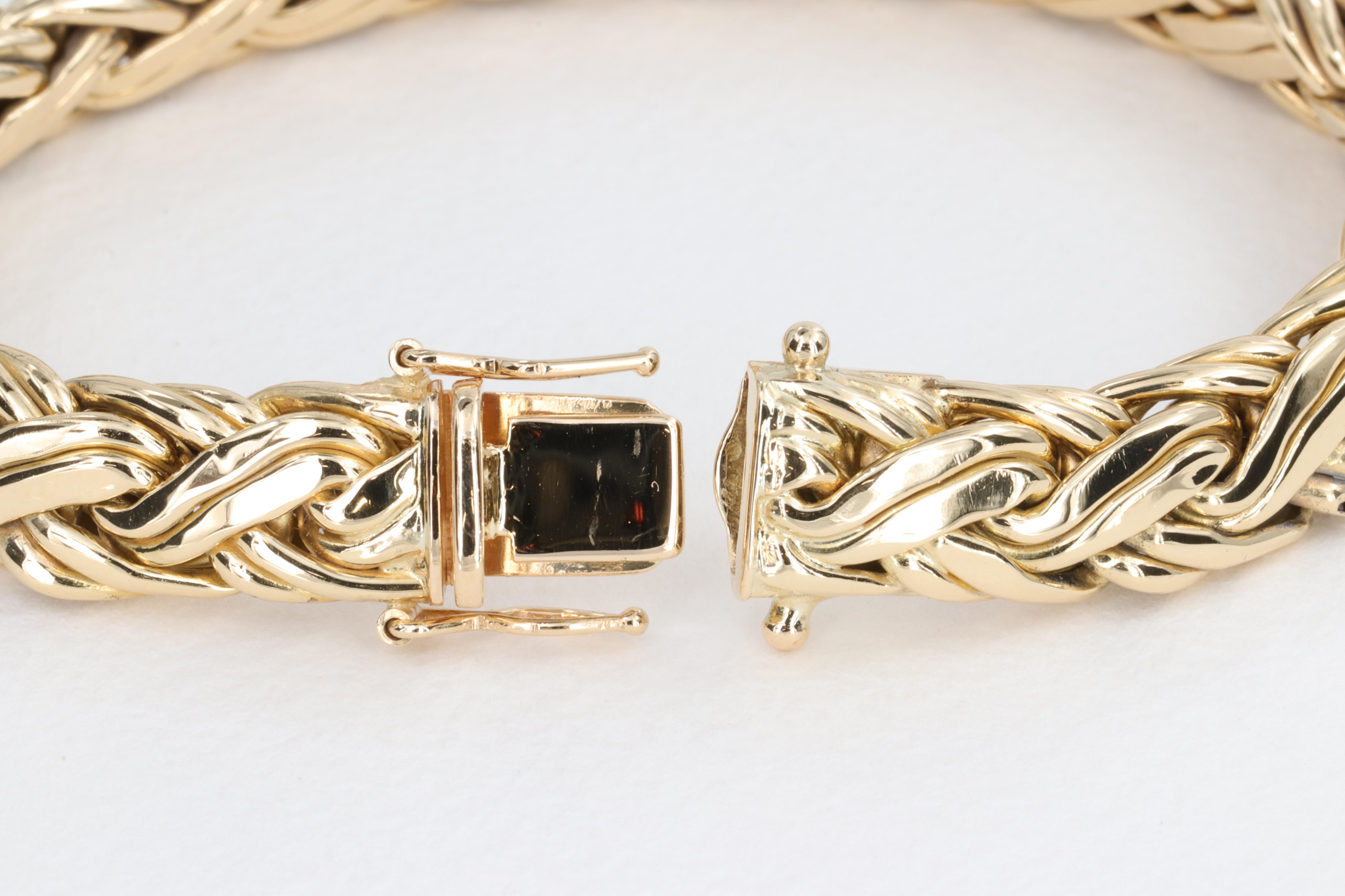 Tiffany & Co. Bracelet blé tissé en or jaune 18 carats en vente 1