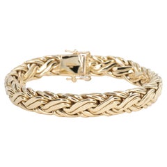 Tiffany & Co. 18 Karat Yellow Gold Woven Wheat Bracelet