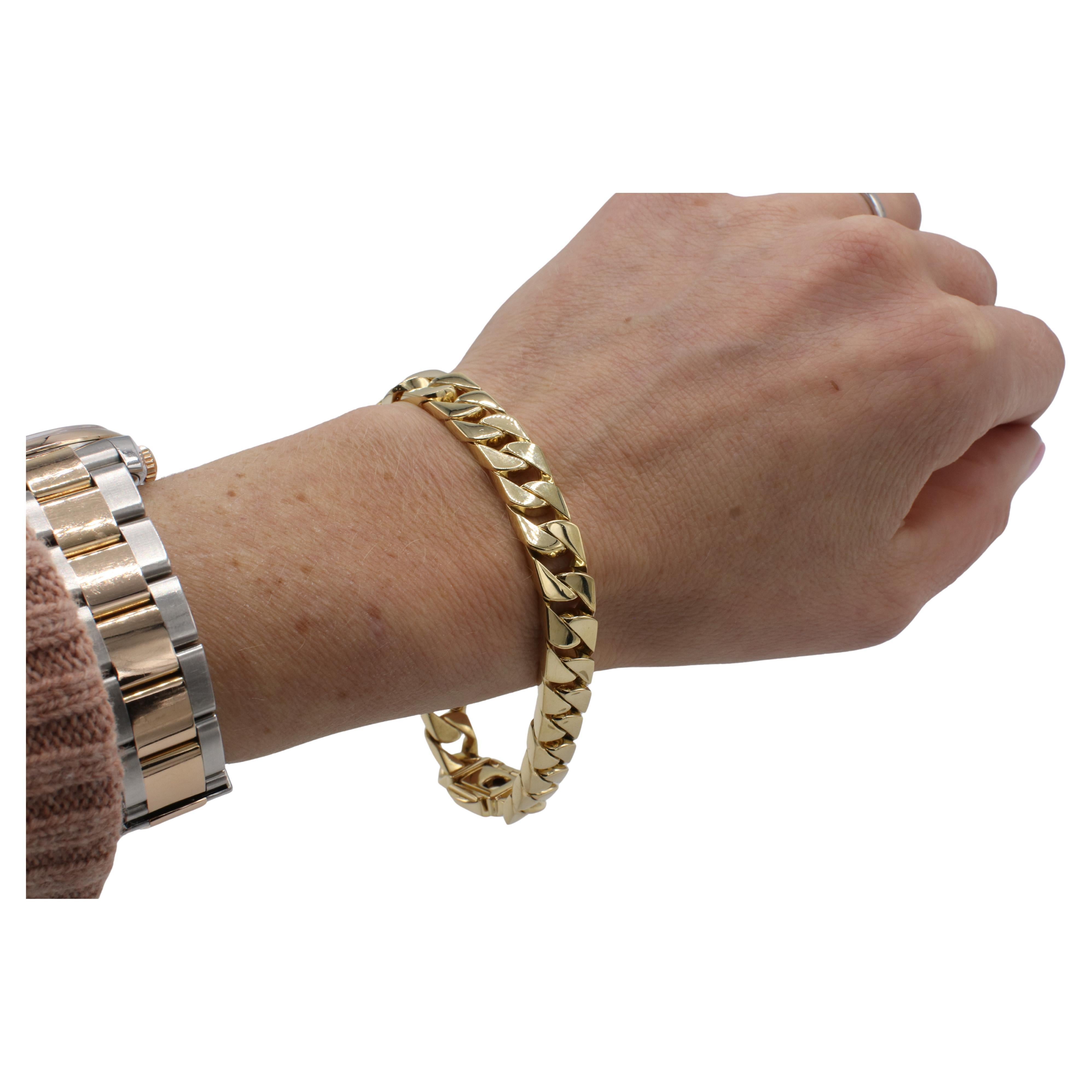 Tiffany & Co. 18 Karat Gelbgold XL Curb Link Armband, massive Kette, Armband für Damen oder Herren im Angebot