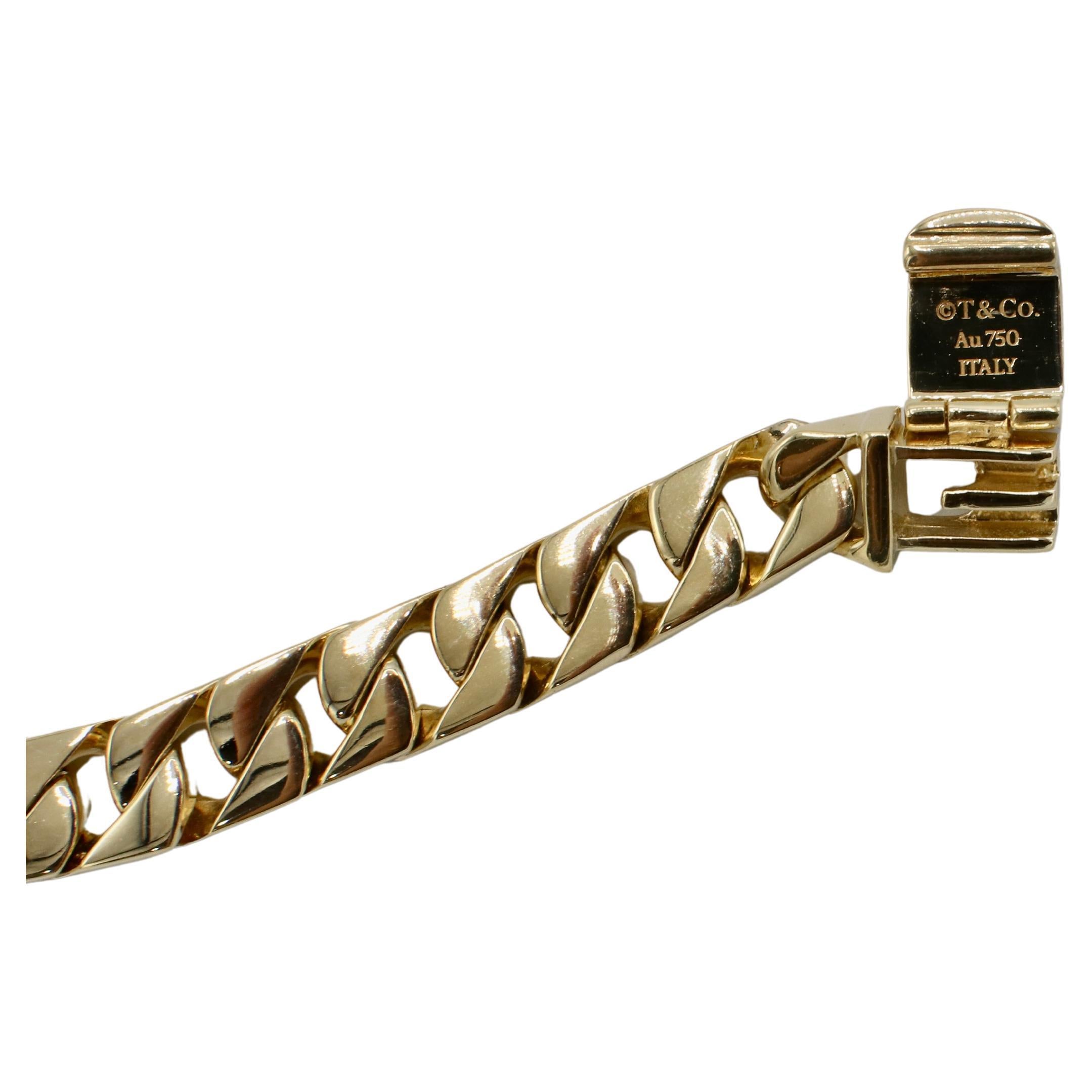 Tiffany & Co. 18 Karat Gelbgold XL Curb Link Armband, massive Kette, Armband im Zustand „Hervorragend“ im Angebot in  Baltimore, MD
