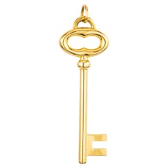 Tiffany & Co. 18 Yellow Gold Key Charm Pendant