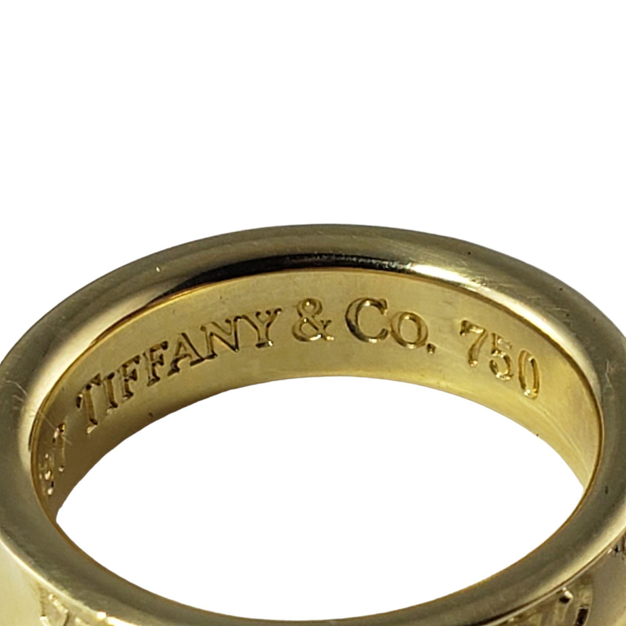  Tiffany & Co. 1837 18 Karat Yellow Gold Band Ring Size 7.5 2