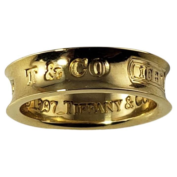  Tiffany & Co. 1837 18 Karat Yellow Gold Band Ring Size 7.5