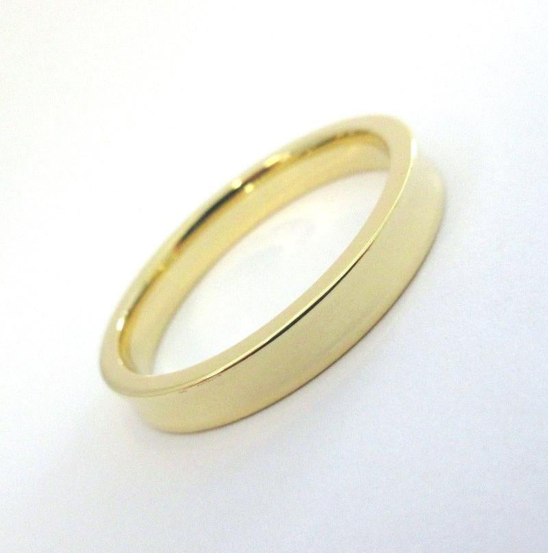 TIFFANY & Co. 1837 18K Gold 4mm Band Ring 13 Men's For Sale 2